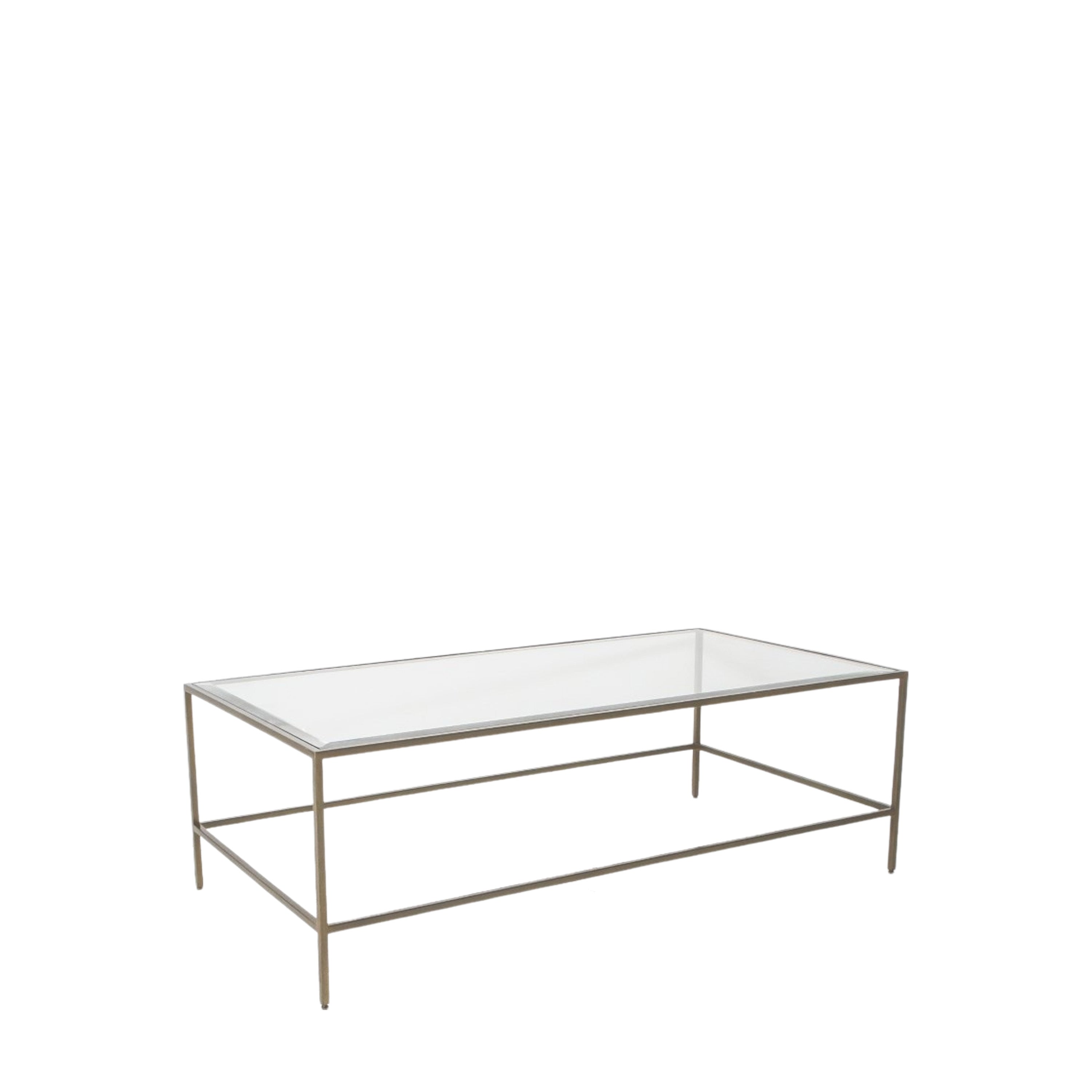 Sandra Champagne Gold & Glass Coffee Table